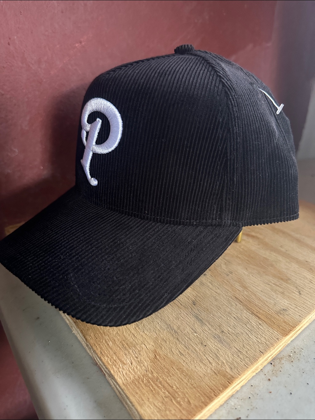 Sneaker Politics Black Corduroy Retro Baseball Snapback Hat Brand New No Tags — image 2 of 5